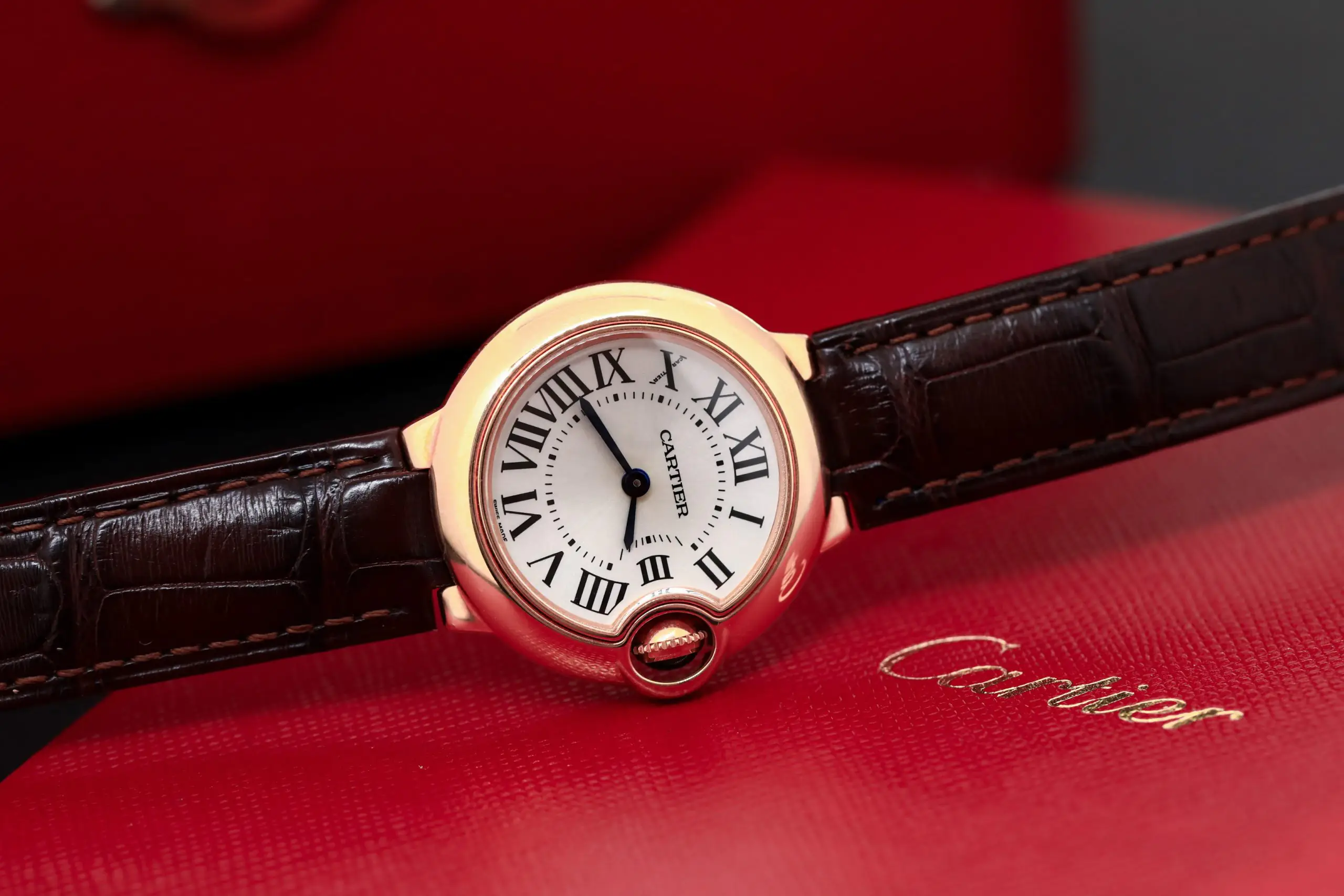 Cartier Ballon Bleu de Cartier - WGBB0007 - White dial - Rose gold 18k - 28mm - Ảnh 3