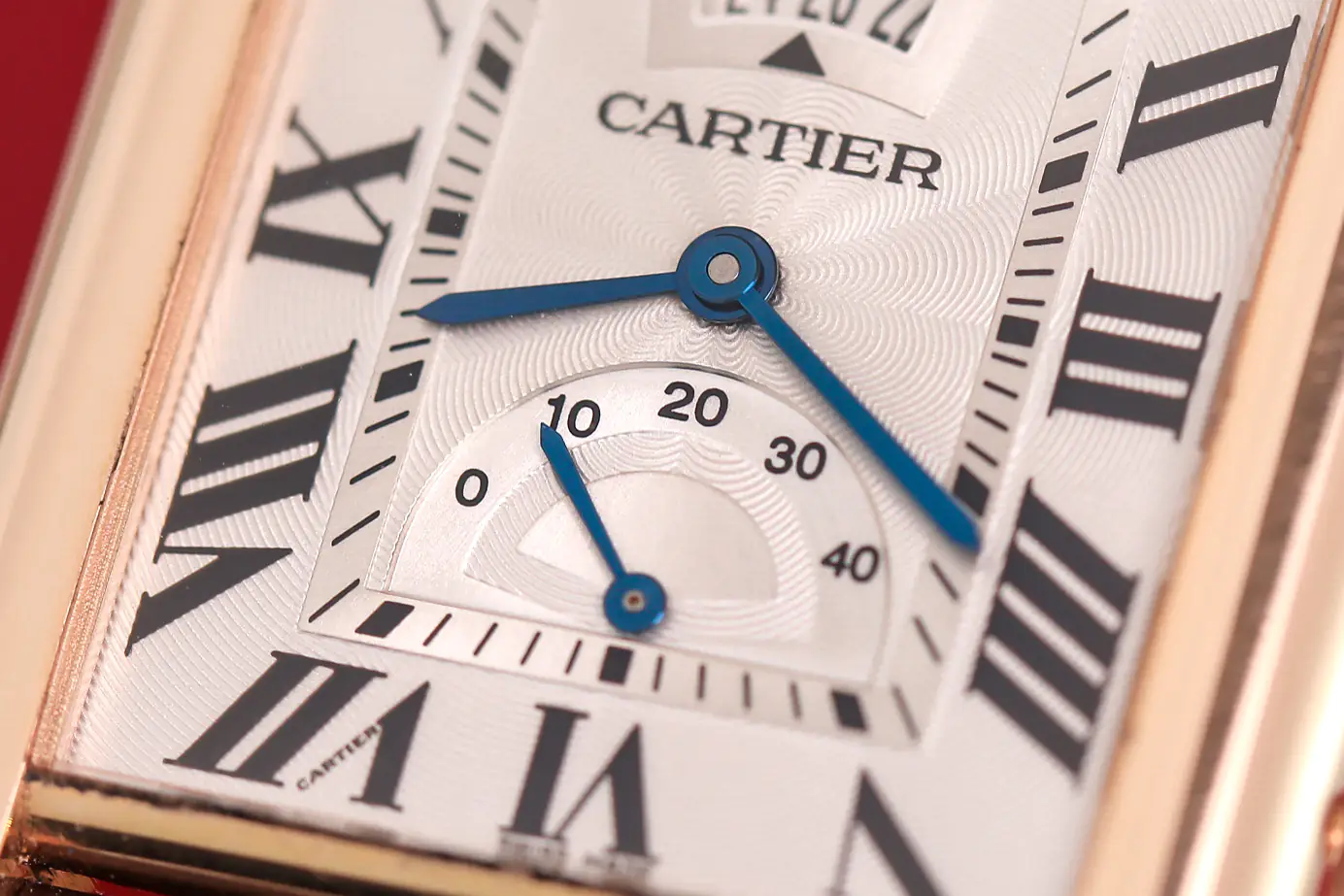 Cartier Tank Louis BIG DATE LC XL W1560003 OR 3185 - Silver dial - rose gold 18k - Ảnh 5