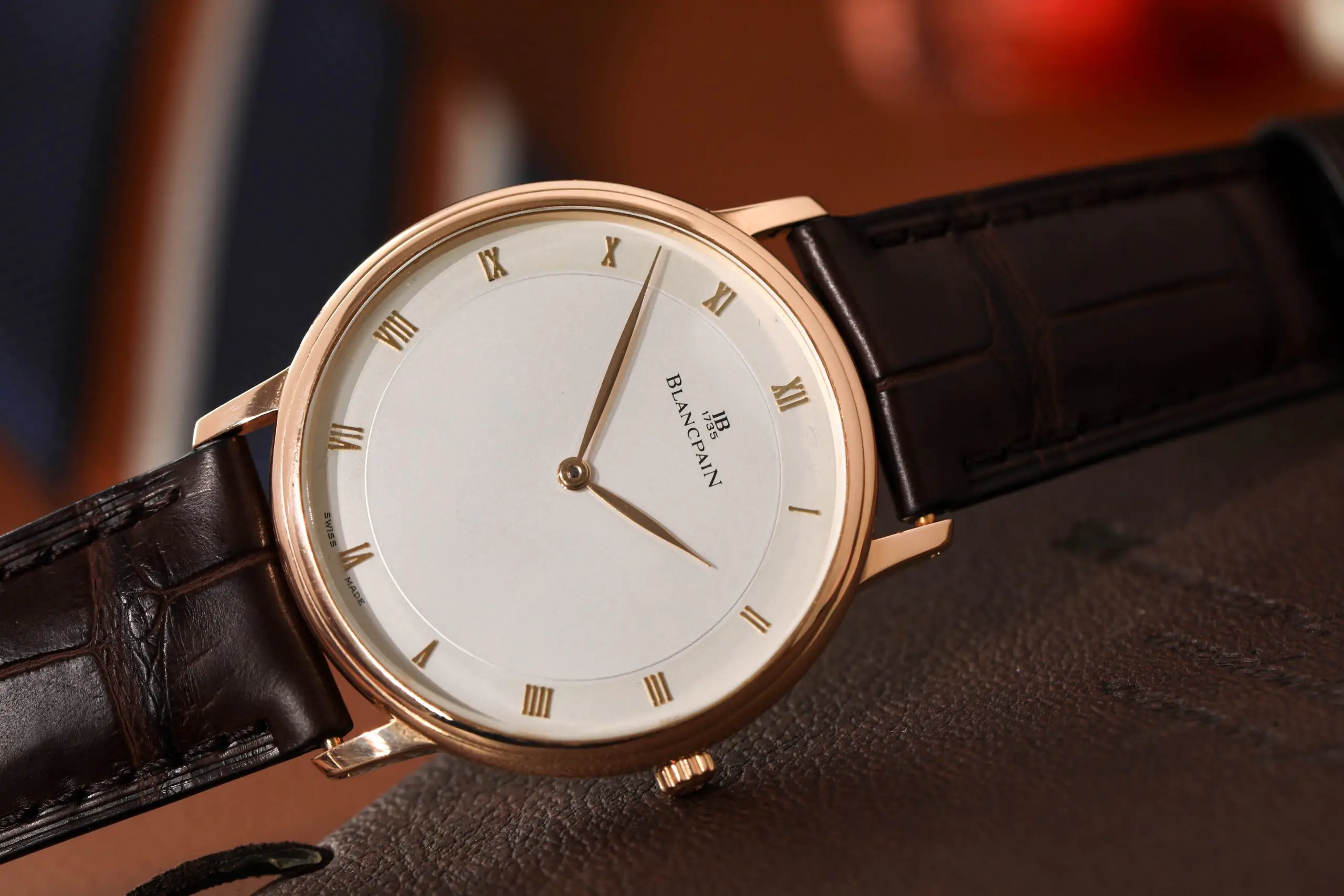 Blancpain VILLERET ULTRAPLATE 6224.3642.55B - White dial - Rose gold 18k - 38mm - Ảnh 3
