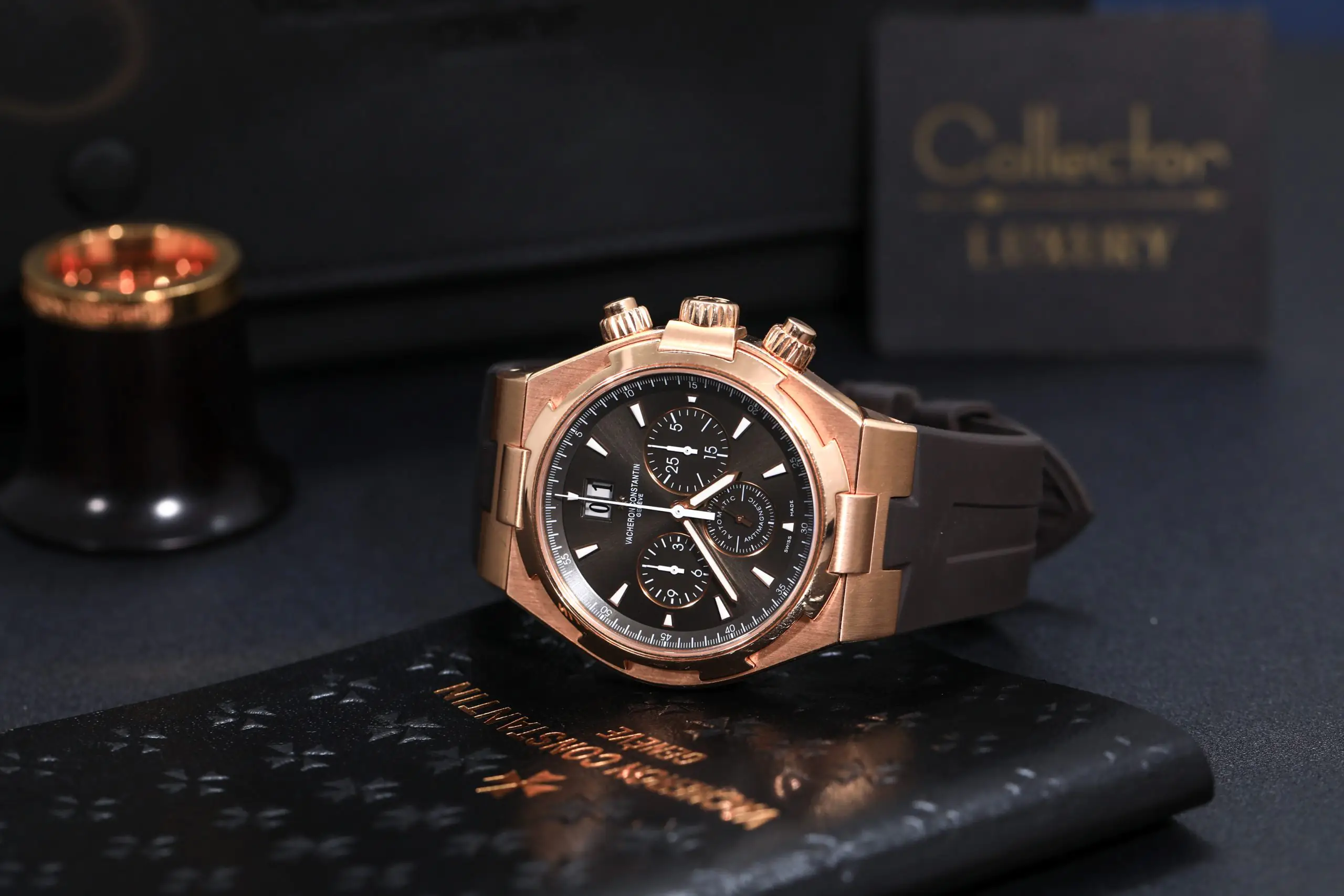 Vacheron Constantin Overseas Chronograph 49150/000R-9338 - 42mm - Rose Gold - Grey Dial - Ảnh 4