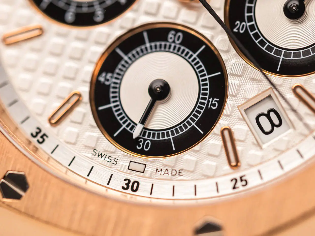Audemars Piguet Royal Oak 26022OR.OO.D098CR.01 Chronograph - Silver Dial - Rose Gold 18K - Leather Strap - 39mm - Ảnh 5