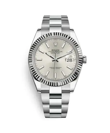 Rolex Datejust 126334-0003 - Silver Dial - 41mm - Oyster demi white gold 18k