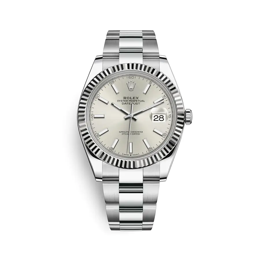 Rolex Datejust 126334-0003 - Silver Dial - 41mm - Oyster demi white gold 18k
