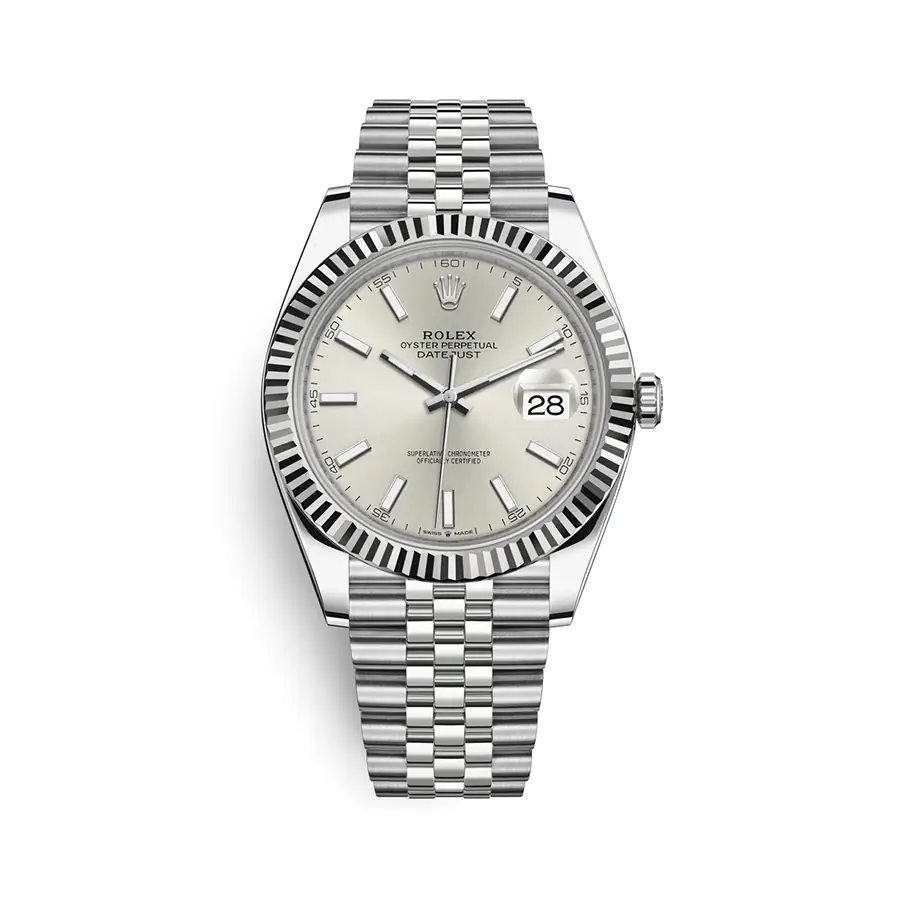 Rolex Datejust 126334-0004 - Silver Dial - 41mm - Jubilee demi white gold 18k