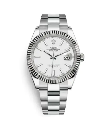 Rolex Datejust 126334-0009 - White Dial - 41mm - Oyster demi white gold 18k