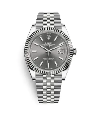 Rolex Datejust 126334-0014 - rhodium Dial - 41mm - Jubilee demi white gold 18k