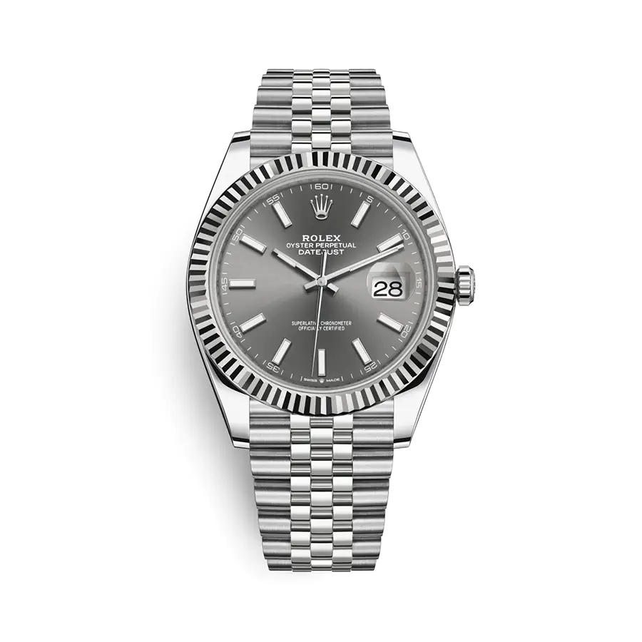 Rolex Datejust 126334-0014 - rhodium Dial - 41mm - Jubilee demi white gold 18k
