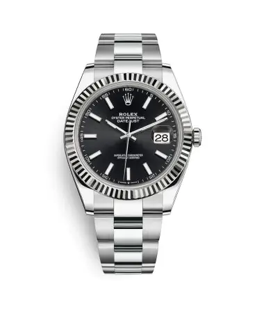 Rolex Datejust 126334-0017 - Black Dial - 41mm - Oyster demi white gold 18k
