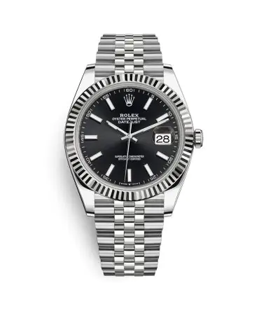 Rolex Datejust 126334-0018 - Black Dial - 41mm - Jubilee demi white gold 18k