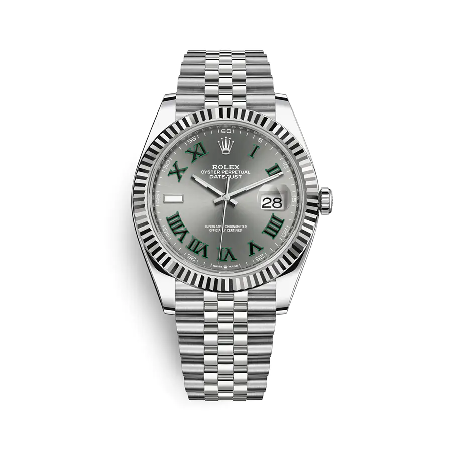ROLEX DATEJUST 126334-0022- WIMBLEDON DIAL – 41MM – JUBILEE DEMI WHITE GOLD 18K