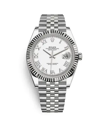 ROLEX DATEJUST 126334-0024- WHITE DIAL – 41MM – JUBILEE DEMI WHITE GOLD 18K