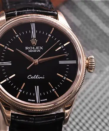 Alternative view of Rolex Cellini Time 50505-0009 - Black Dial - Everose Gold 18k - 39mm