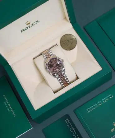 Alternative view of ROLEX LADY-DATEJUST 278271-0004- CHOCOLATE DIAL – 31MM – JUBILEE DEMI ROSE GOLD 18K