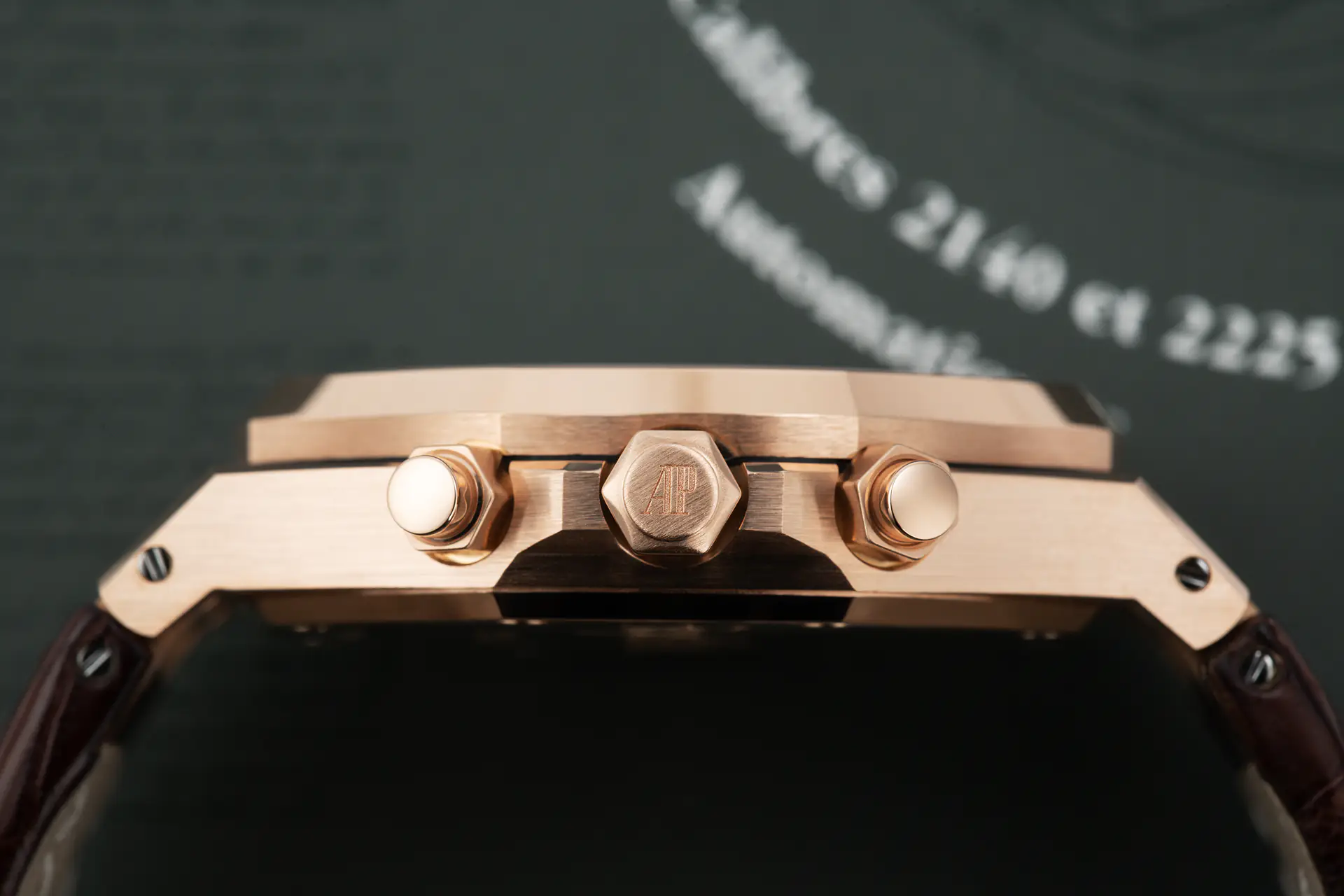 Audemars Piguet Royal Oak 26022OR.OO.D098CR.01 Chronograph - Silver Dial - Rose Gold 18K - Leather Strap - 39mm - Ảnh 7