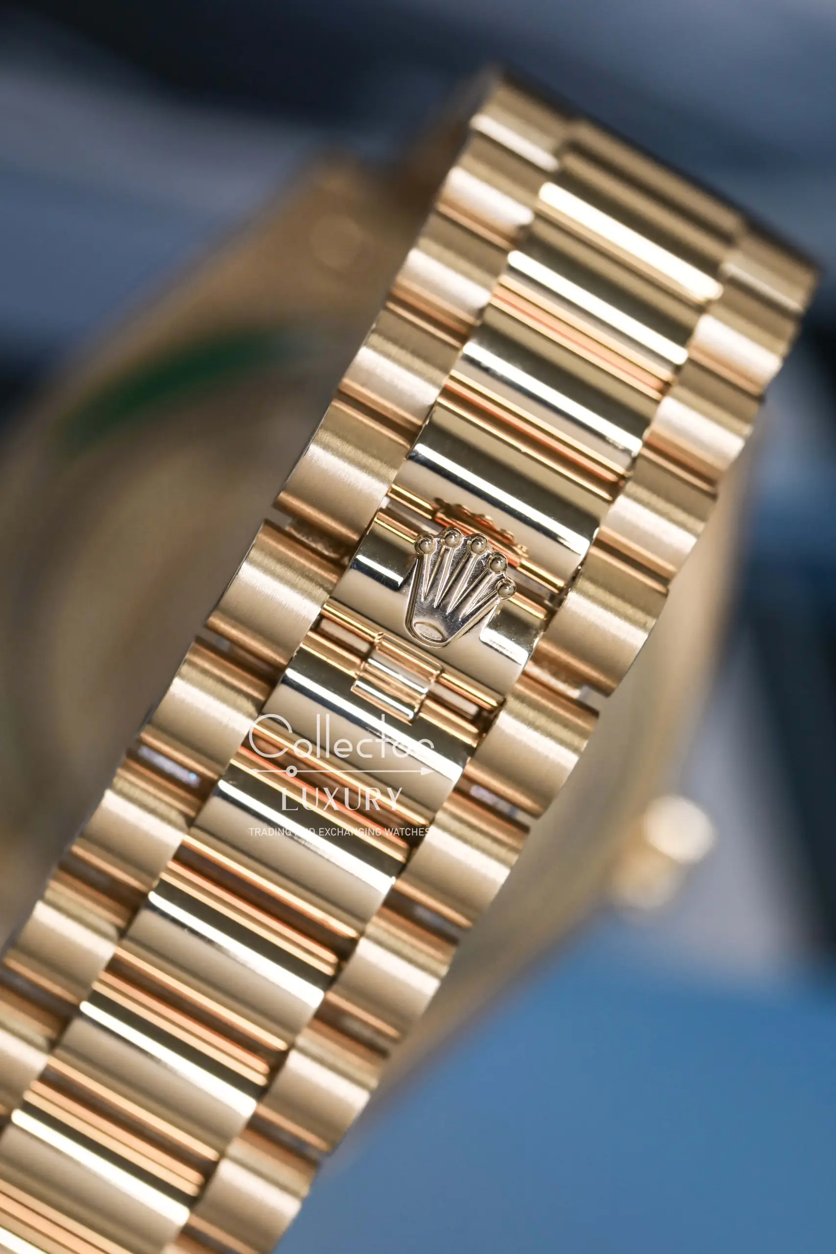 Rolex Day Date 228238-0008 - 40mm - slive diagonal motif  - President Yellow Gold 18K - Ảnh 5