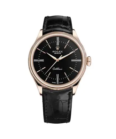 Rolex Cellini Time 50505-0009 - Black Dial - Everose Gold 18k - 39mm