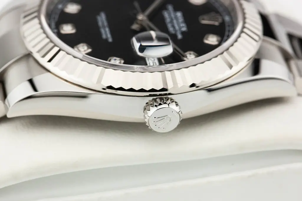 Rolex Datejust 126334-0011 - Black Dial with diamonds - 41mm - Oyster demi white gold 18k - Ảnh 4