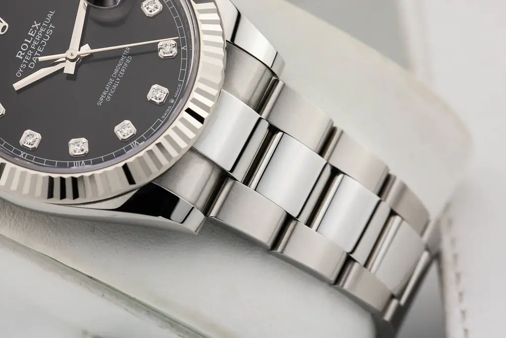 Rolex Datejust 126334-0011 - Black Dial with diamonds - 41mm - Oyster demi white gold 18k - Ảnh 6