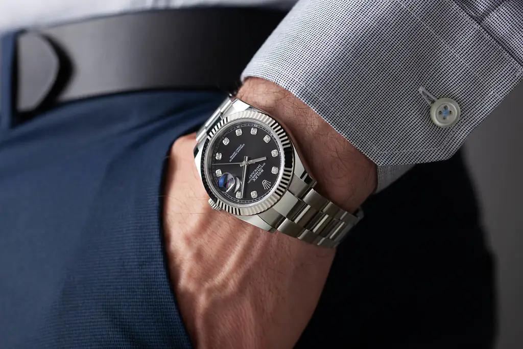 Rolex Datejust 126334-0011 - Black Dial with diamonds - 41mm - Oyster demi white gold 18k - Ảnh 7