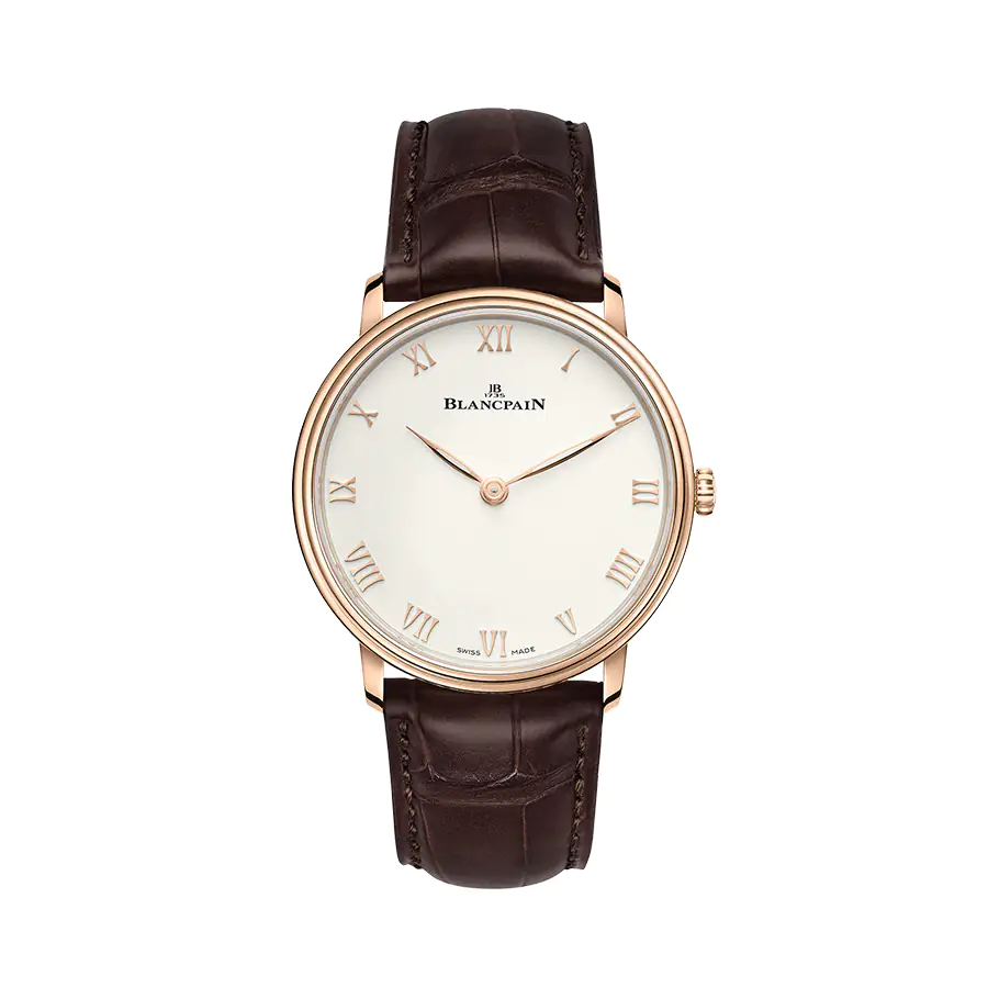 Blancpain VILLERET ULTRAPLATE 6224.3642.55B - White dial - Rose gold 18k - 38mm