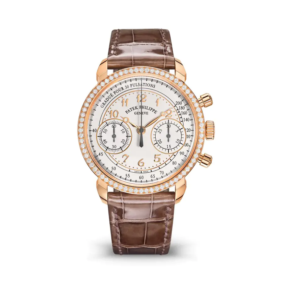 Patek Philippe Complications 7150/250R-001 Chronograph - White dial with diamonds - 38mm - Rose Gold 18k
