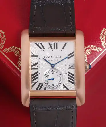 Alternative view of Cartier Tank mc W5330001 - Silver dial - rose gold 18k - LARGE MODEL