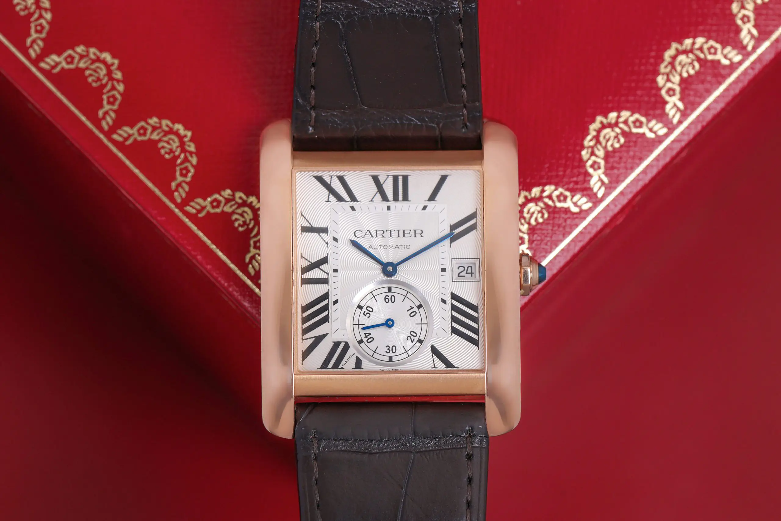 Cartier Tank mc W5330001 - Silver dial - rose gold 18k - LARGE MODEL - Ảnh 2