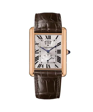 Cartier Tank Louis BIG DATE LC XL W1560003 OR 3185 - Silver dial - rose gold 18k