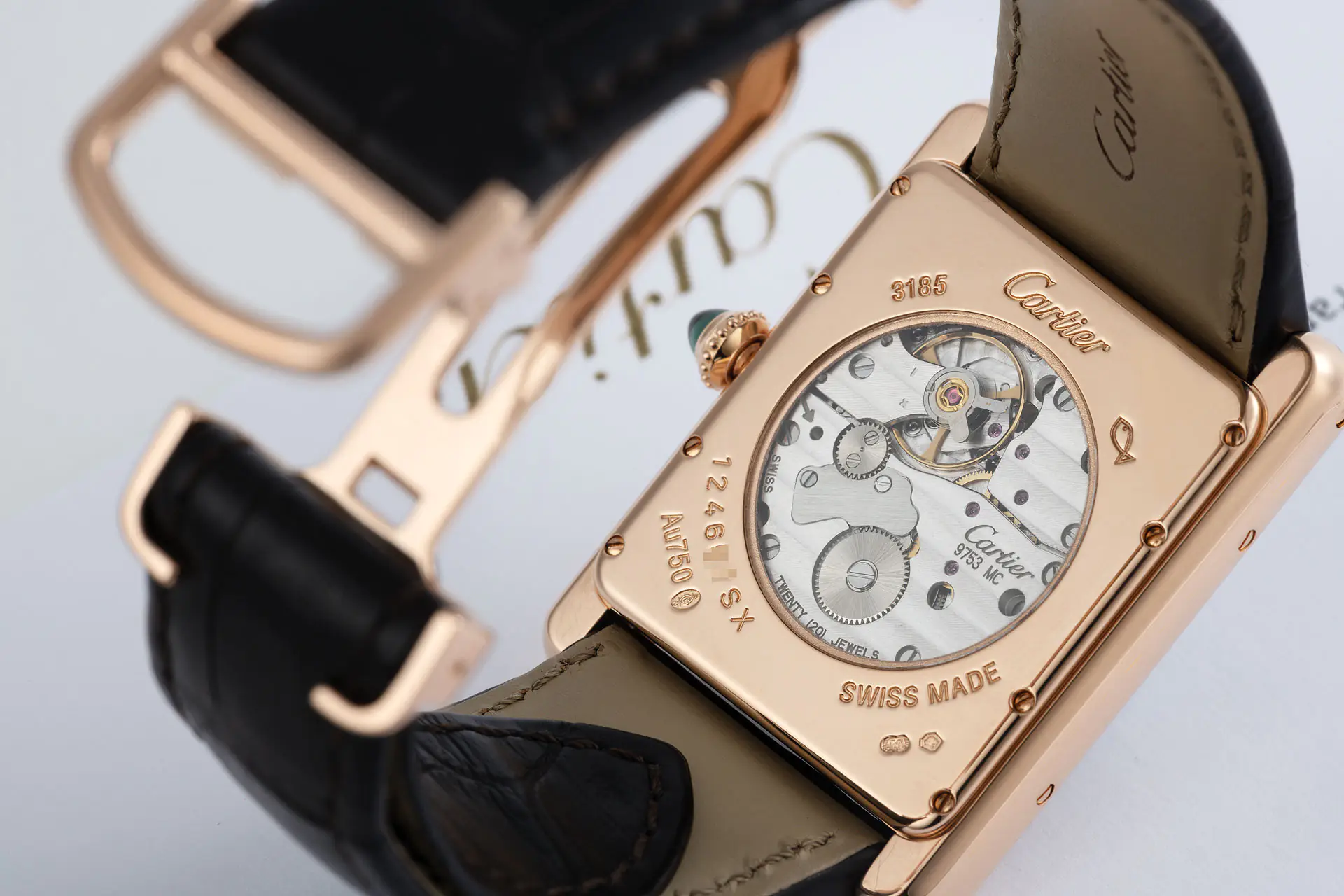 Cartier Tank Louis BIG DATE LC XL W1560003 OR 3185 - Silver dial - rose gold 18k - Ảnh 3