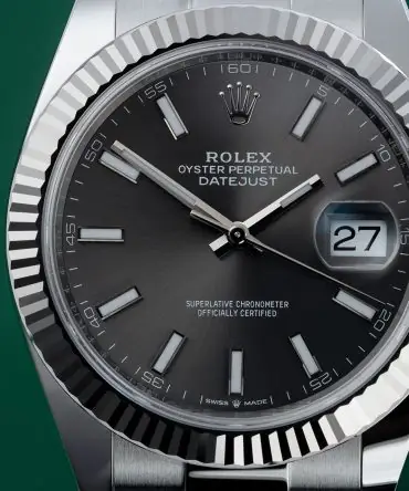 Alternative view of Rolex Datejust 126334-0013 - rhodium Dial - 41mm - Oyster demi white gold 18k
