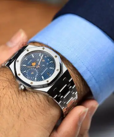 Alternative view of Audemars Piguet Royal Oak Day Date Moonphase 25594ST.OO.0789ST.04 - Blue Dial - 36mm