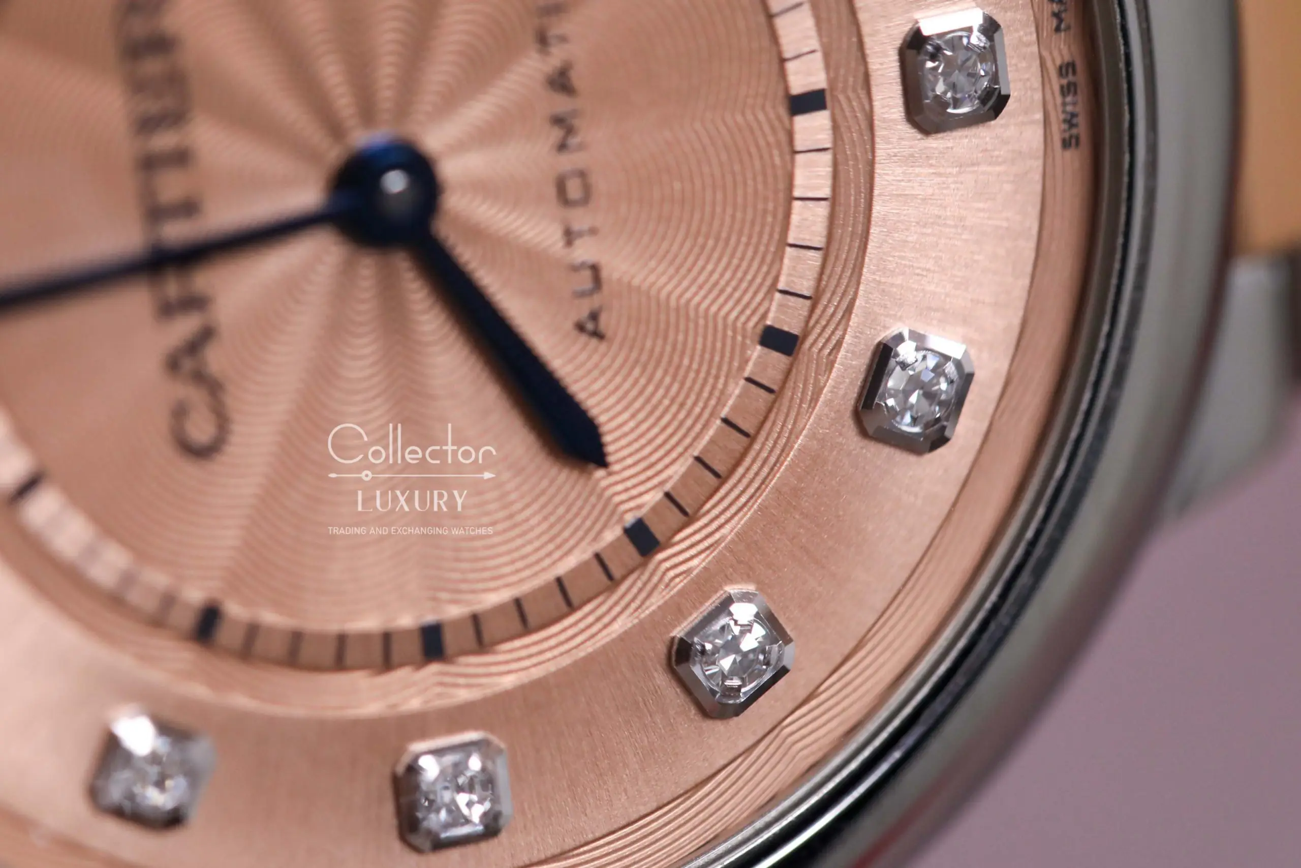 Cartier Ballon Bleu de Cartier - WE902053 - Pink Dial with diamonds - Demi Rose Gold 18k - 33mm - Ảnh 6