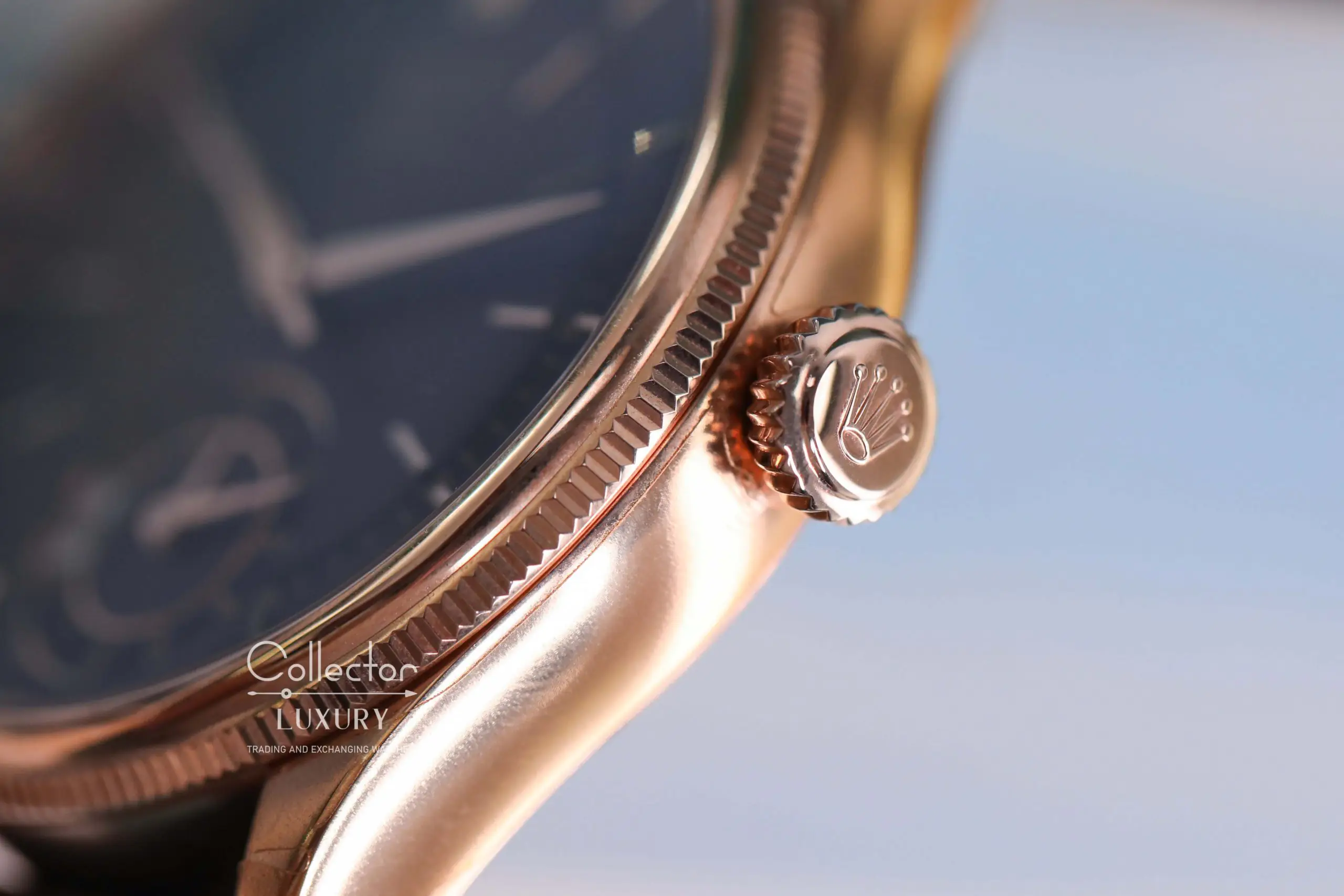 ROLEX CELLINI DUAL TIME - 50525-0015 - Chocolate dial - eveROSE GOLD- 39mm - Ảnh 8