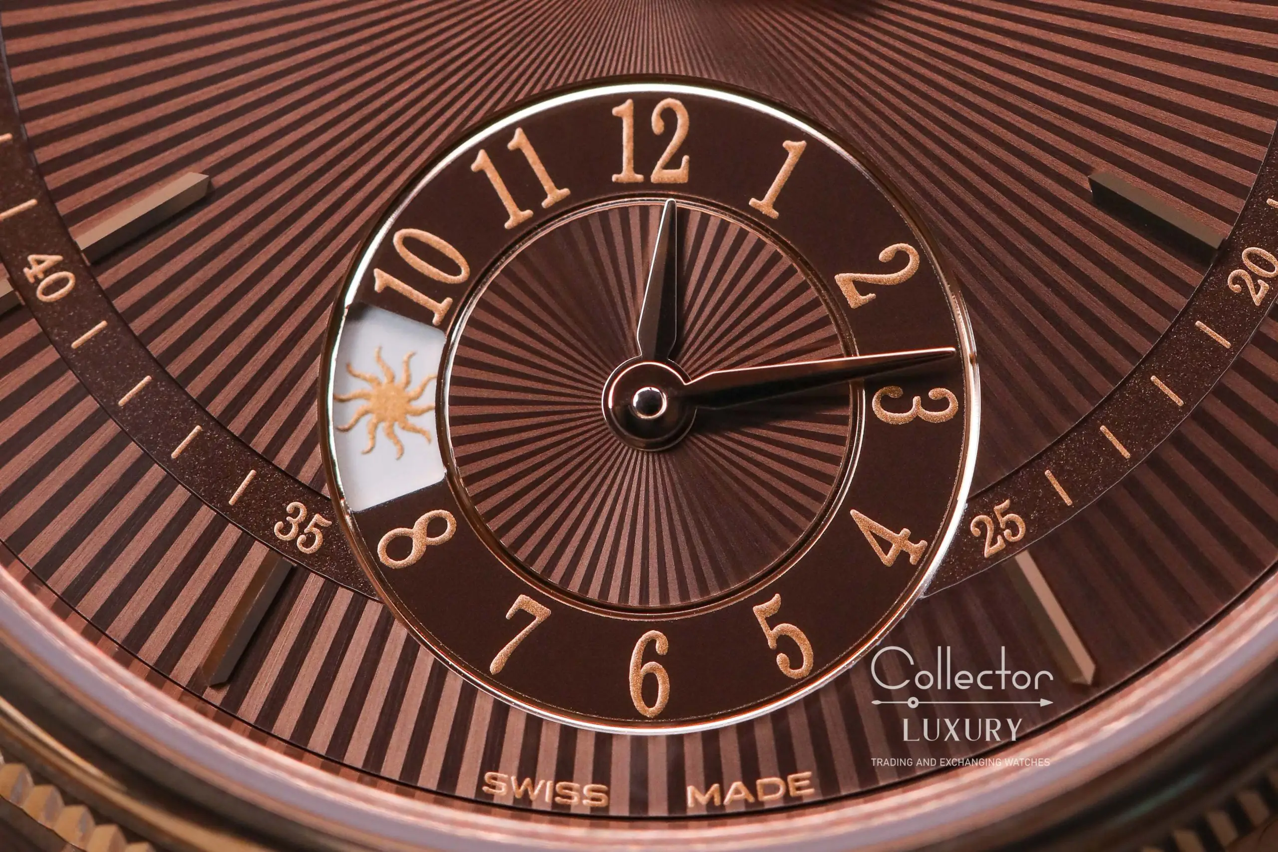 ROLEX CELLINI DUAL TIME - 50525-0015 - Chocolate dial - eveROSE GOLD- 39mm - Ảnh 5