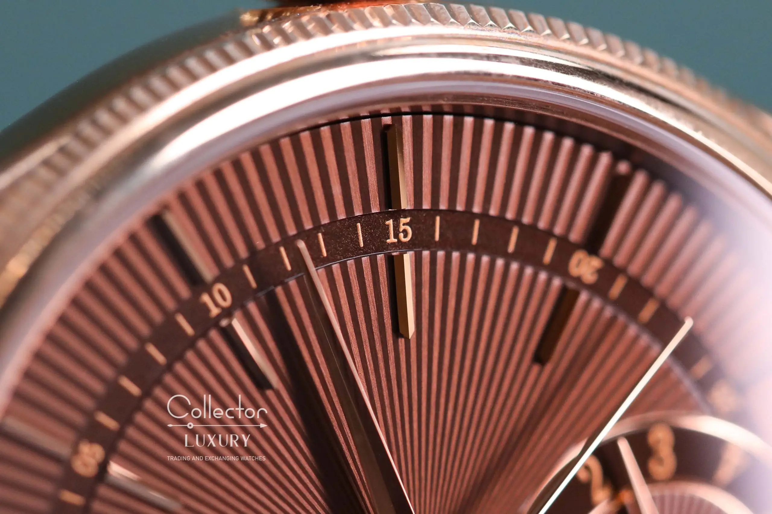 ROLEX CELLINI DUAL TIME - 50525-0015 - Chocolate dial - eveROSE GOLD- 39mm - Ảnh 6