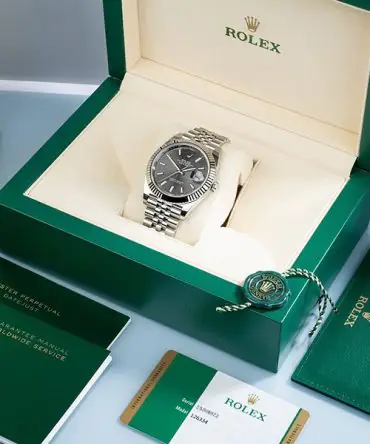 Alternative view of Rolex Datejust 126334-0014 - rhodium Dial - 41mm - Jubilee demi white gold 18k