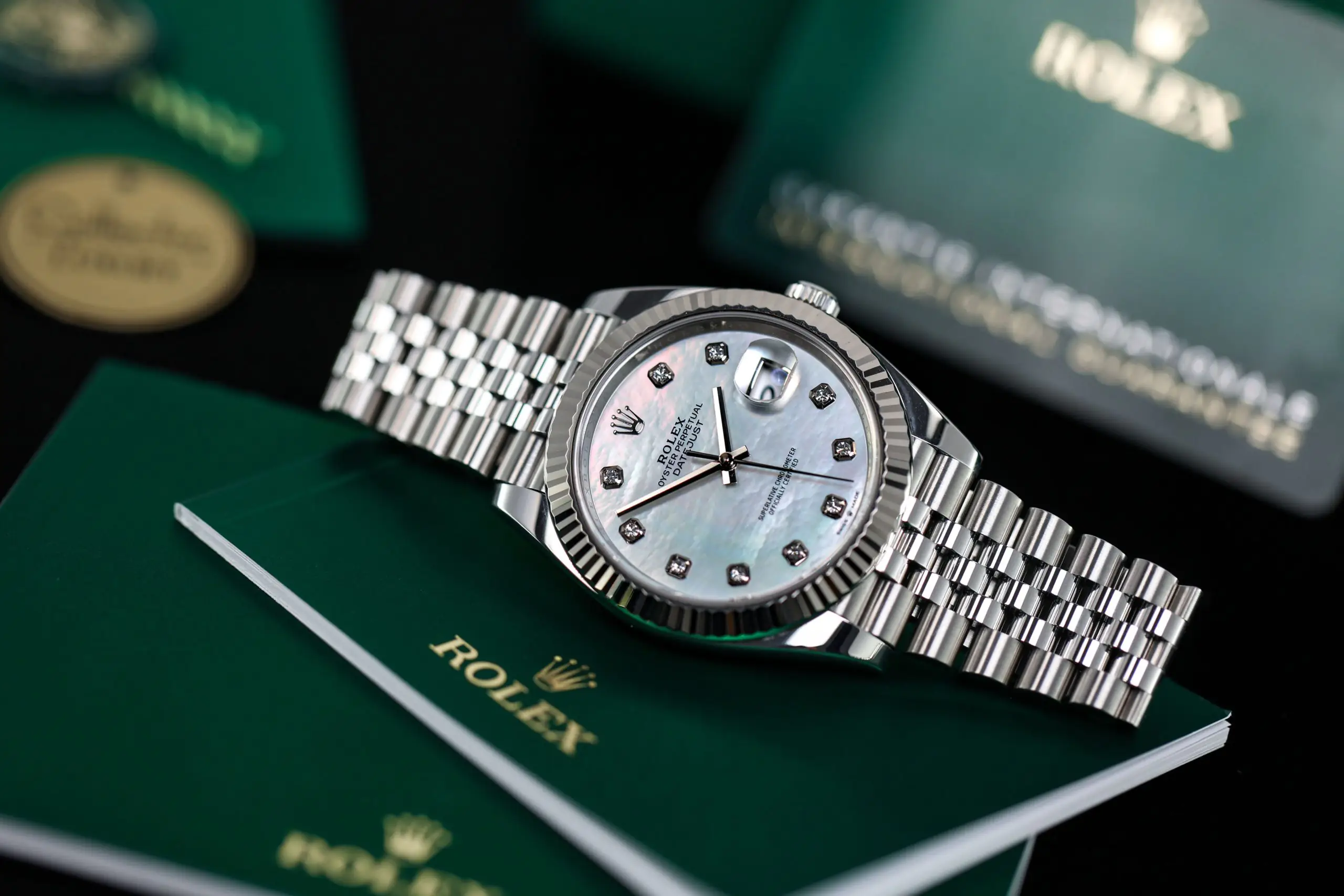 Rolex Datejust 126334-0020- MOP Dial With Diamonds - 41mm - Jubilee demi white gold 18k - Ảnh 4
