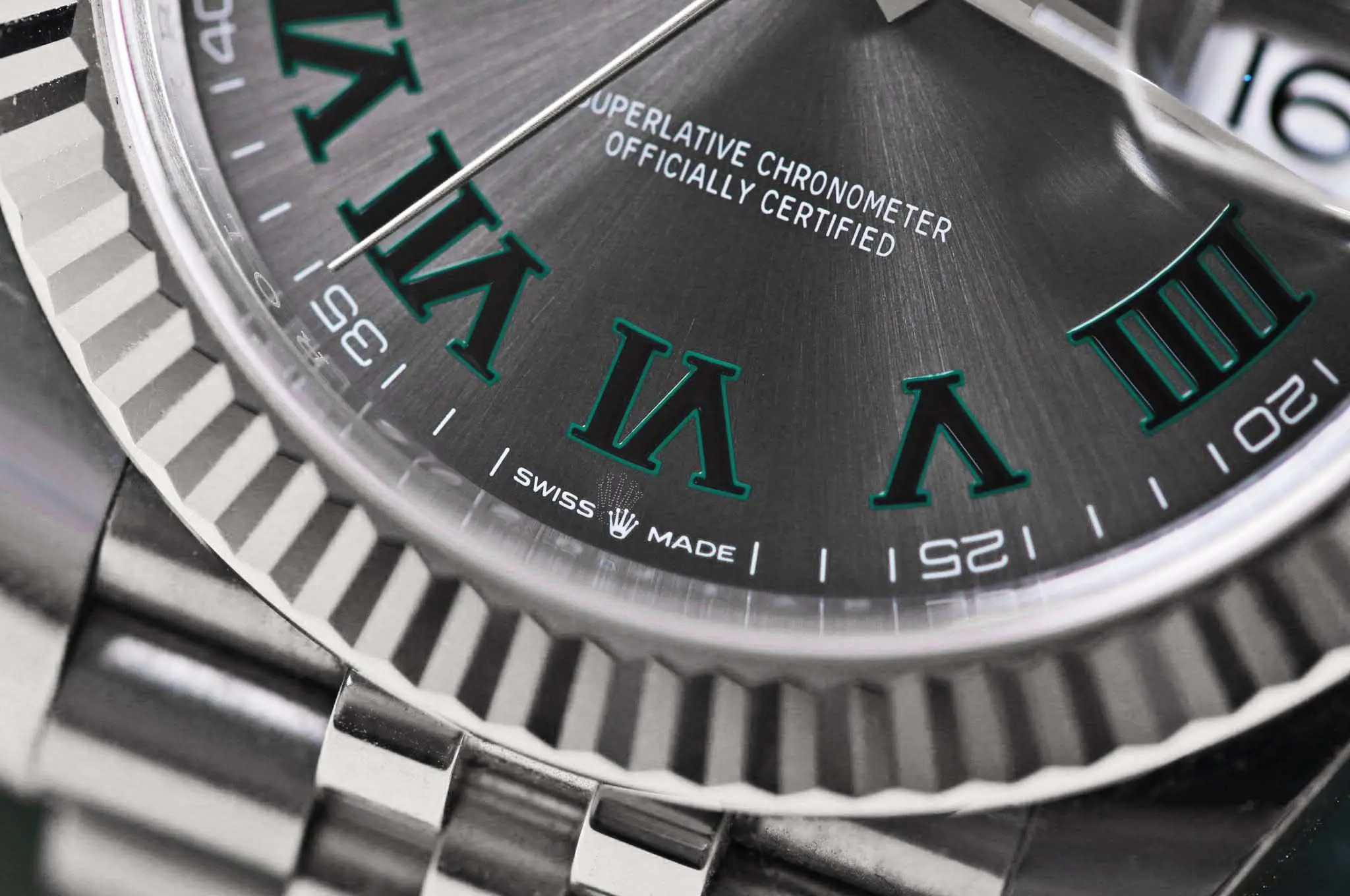 ROLEX DATEJUST 126334-0022- WIMBLEDON DIAL – 41MM – JUBILEE DEMI WHITE GOLD 18K - Ảnh 5