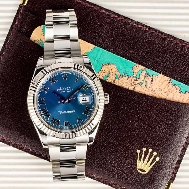 ROLEX DATEJUST 126334-0025- Blue DIAL – 41MM – Oyster DEMI WHITE GOLD 18K - Ảnh 3