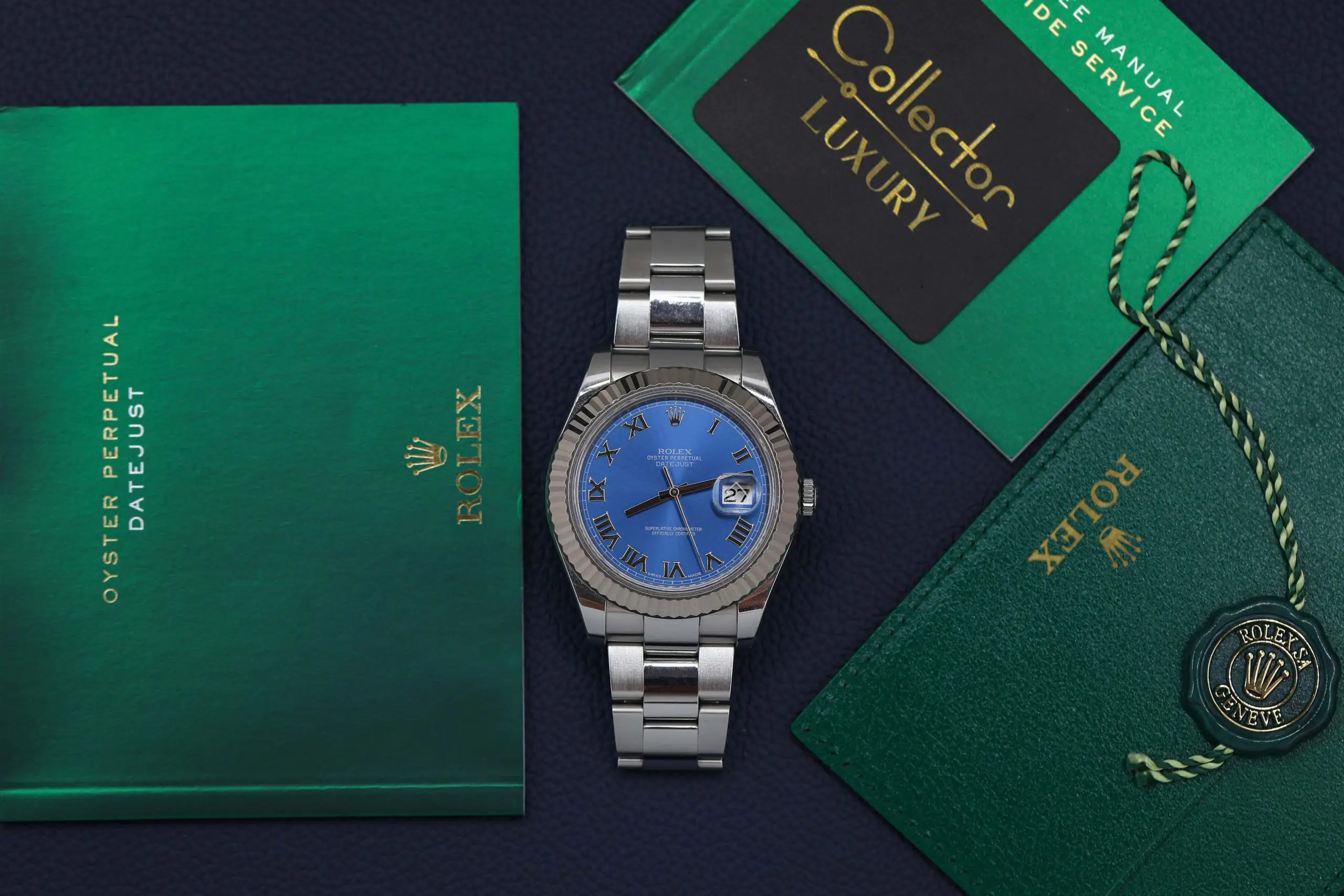ROLEX DATEJUST 126334-0025- Blue DIAL – 41MM – Oyster DEMI WHITE GOLD 18K - Ảnh 7