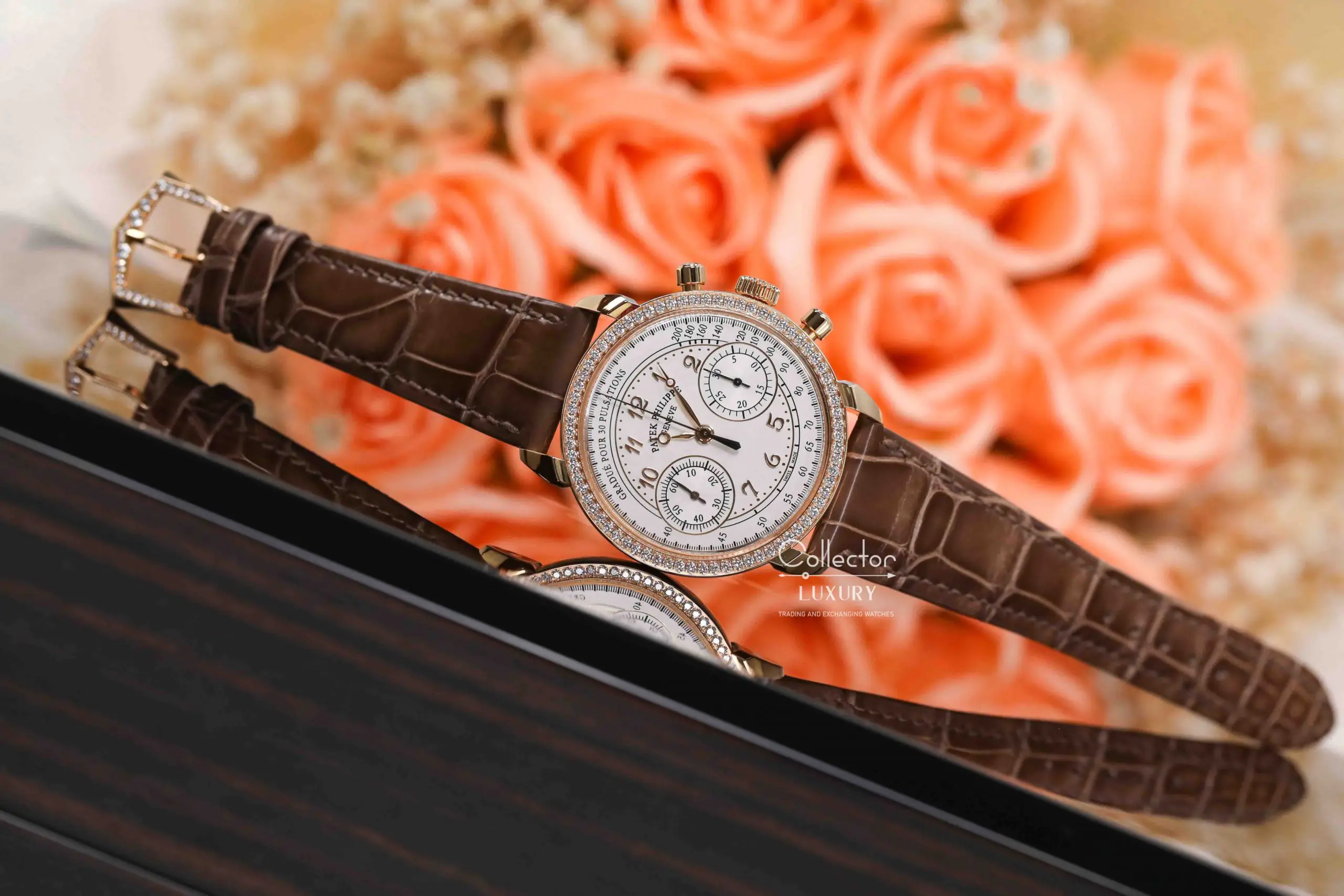 Patek Philippe Complications 7150/250R-001 Chronograph - White dial with diamonds - 38mm - Rose Gold 18k - Ảnh 10