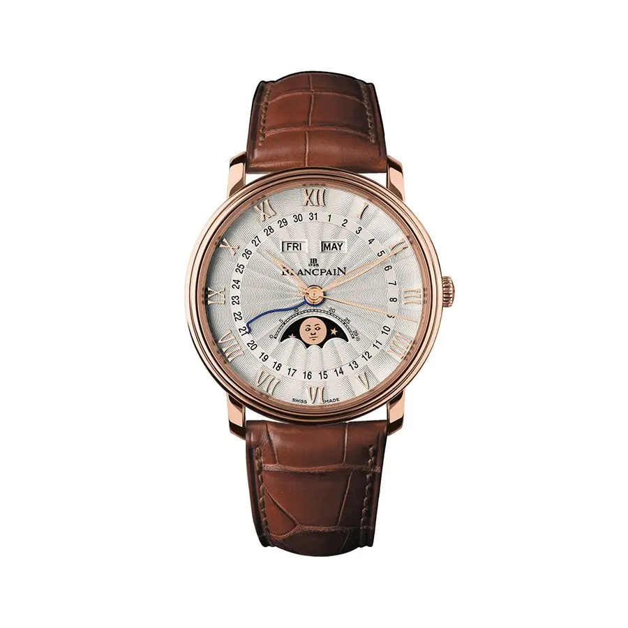 Blancpain Quantième Complet Demi Savonnette 6664.3642.55B - White dial - Rose gold 18k - 40mm