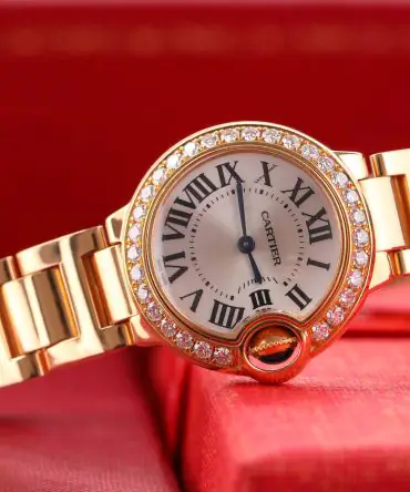 Alternative view of Cartier Ballon Bleu de Cartier - WJBB0036 - White dial with diamonds - Full rose gold 18k -33mm