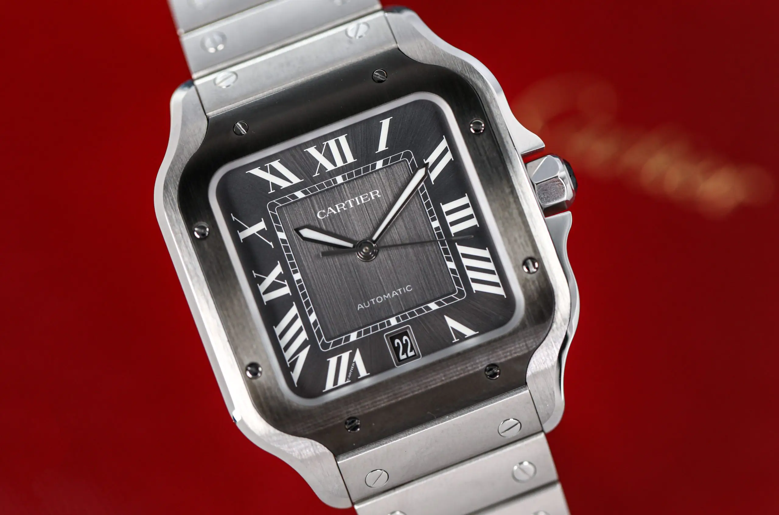 Cartier SANTOS DE CARTIER WSSA0037 - Black dial - Large model - Ảnh 3