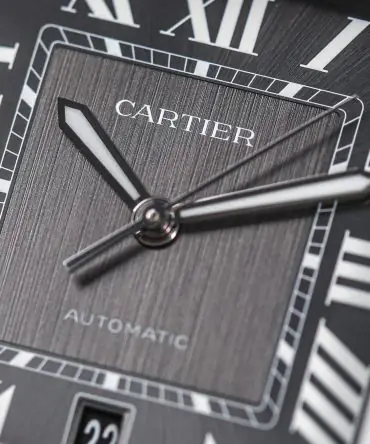 Alternative view of Cartier SANTOS DE CARTIER WSSA0037 - Black dial - Large model