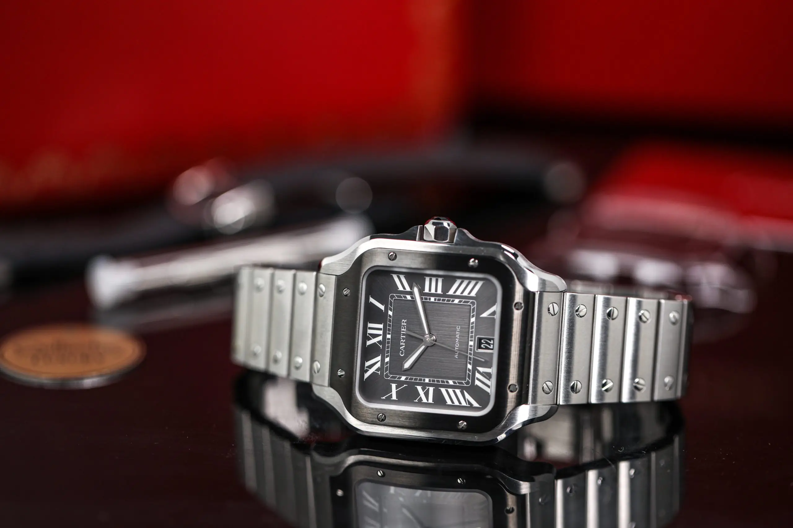Cartier SANTOS DE CARTIER WSSA0037 - Black dial - Large model - Ảnh 7