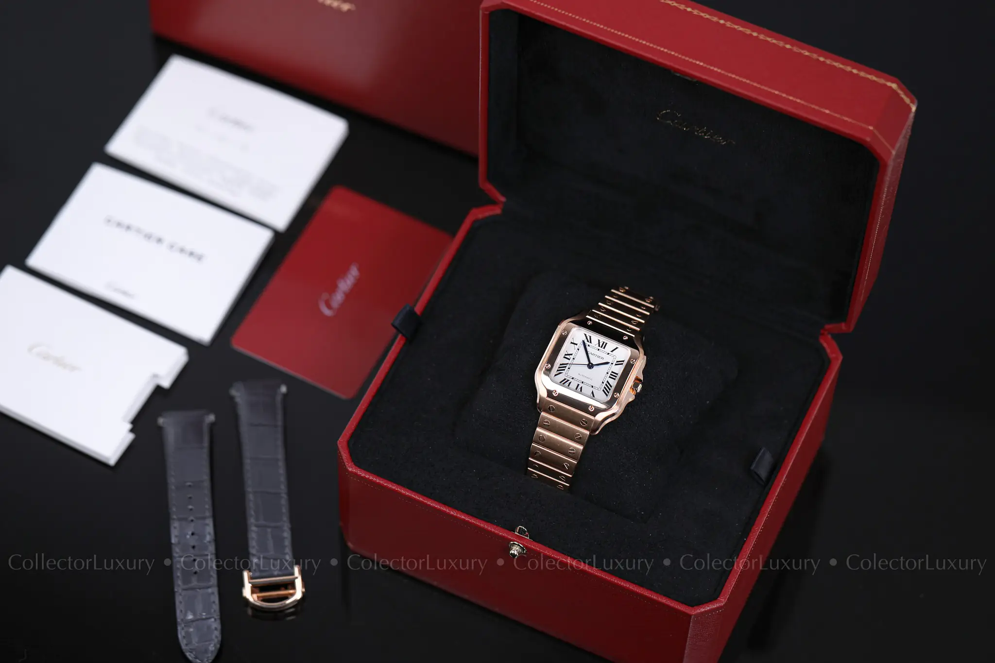 CARTIER SANTOS DE CARTIER - CRWGSA0031 - WHITE DIAL - ROSE GOLD 18K - 35MM - Ảnh 2