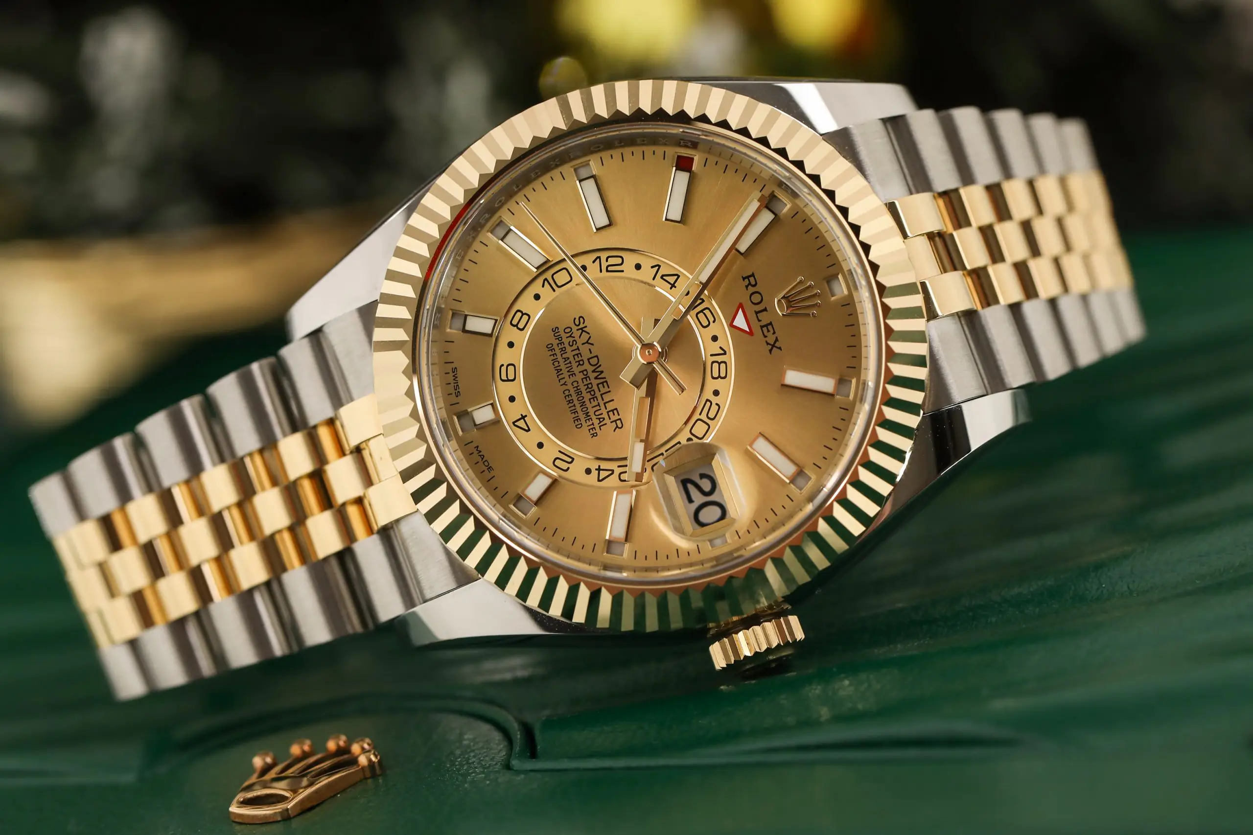 ROLEX SKY-DWELLER 326933-0004-42MM- YELLOW DIAL - JUBILEE - YELLOW GOLD GOLD 18K - Ảnh 4