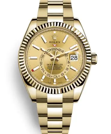 ROLEX SKY-DWELLER - 326938-0003 - 42MM- YELLOW DIAL - OYTER YELLOW GOLD 18K