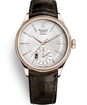 ROLEX CELLINI DUAL TIME 50525-0008 WHITE DIAL - EVEROSE GOLD - 39MM